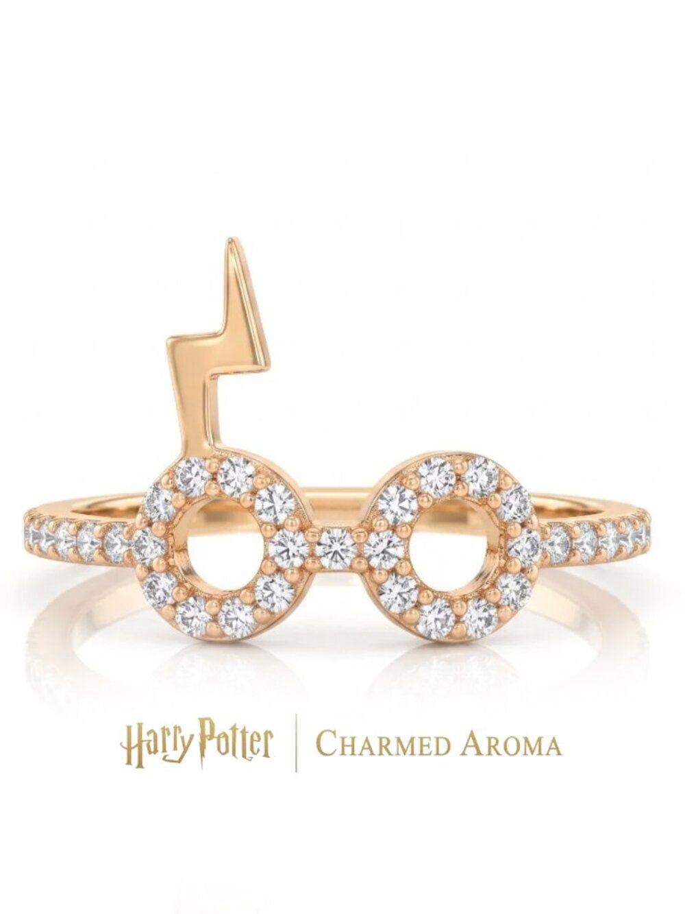 Harry Potter Spectacles Glasses Ring, 925 Sterling Silver, Charmed Aroma